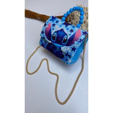 Imagem de Bolsa Infantil Menina Stitch Criança Bolsinha Pequena Blogueira Festa 