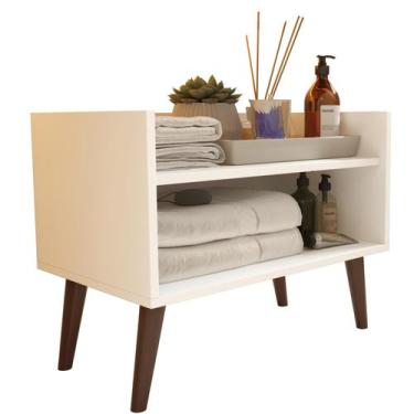 Imagem de Gabinete Grecia para Banheiro com 4 Pés em Madeira 1 Prateleira para O