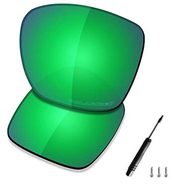 Imagem de SAUCER Lentes de substituição premium e chave de fenda T4 e parafuso para óculos de sol Oakley TwoFace XL OO9350 de alta definição - Verde Jade polarizado