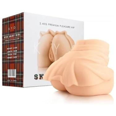 Imagem de Masturbador Formato Bunda Kyo Skirt Girl Texturas Internas, Prazer Intenso, Penetração Real