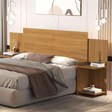 Imagem de Cabeceira Cama Box 90 / 140 /160 Regulável MDF e Prateleira - Home A.S