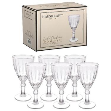 Imagem de Jogo com 6 taca para agua/vinho dominic transparente 275ml - hauskraft
