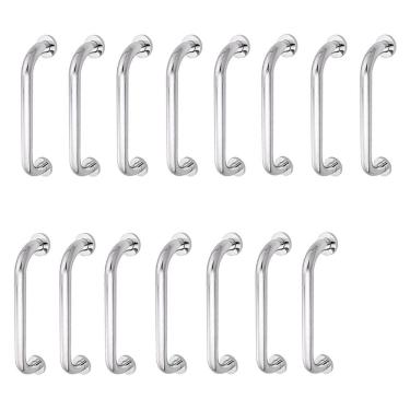 Imagem de Alça De Apoio Barra Inox 30cm Kit 15 Unidades Acessibilidade Idoso Gestante Criança Suporte Banheiro