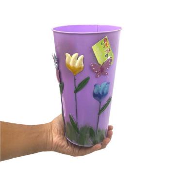Imagem de Vaso Jardim Varanda Borboleta Flor De Ferro Lilas (Sybo-G7)
