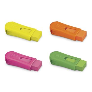 Imagem de Kit Borracha C- Apontador Faber Castell - Fc Mix Neon C- 4 Unidades