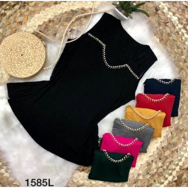 Imagem de Blusa fem lisa viscose - EFASHION