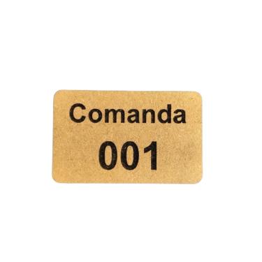 Imagem de comanda bar restaurante ecologicas c/ 50 em mdf 3mm natural