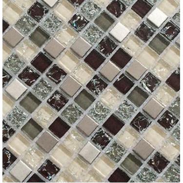 Imagem de Pastilha De Vidro 30X30 Creare Cg15cq-Aço 1,4X1,4 La Bella