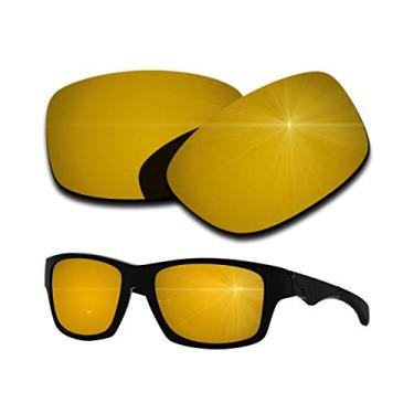 Imagem de Lentes de reposição polarizadas para óculos de sol Oakley Jupiter Squared - várias cores, Revestimento espelhado dourado bronze, Variation