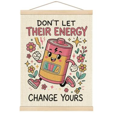 Imagem de Boat Wades Moldura inspiradora de parede para pôster de arte de saúde mental, decoração de escritório de terapia, decoração de parede motivacional com bateria floral para sala de aula, consultor