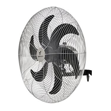 Imagem de Ventilador de Parede 65 cm Preto com Grade Metálica em Pintura Epóxi Cromada Bivolt