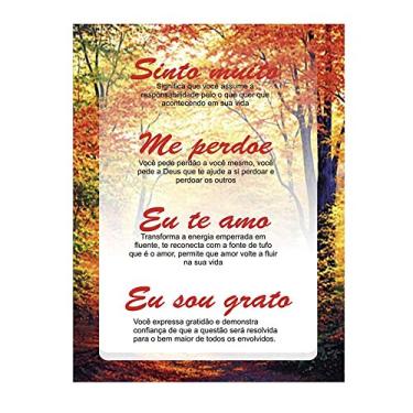 Imagem de Placa Decorativa Quadro Oração Ho'oponopono com significado 30 x 40 cm