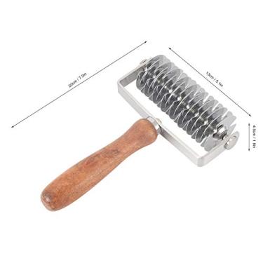 Imagem de KIMISS Faca de Rolos de Treliça de Aço Inoxidável Doméstico - Cortador de Massa Ergonômica para Assar, Pizza e Doces - Ferramenta de Cozinha Fácil de Limpar