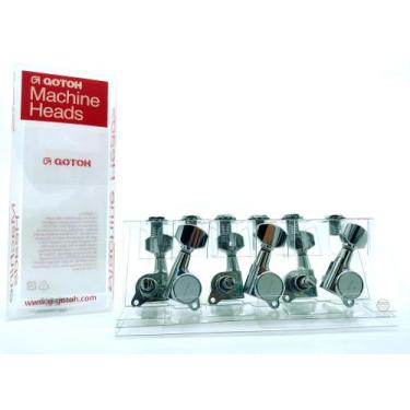 Imagem de Tarraxa guitarra trava Gotoh 6 linha SG381 07L MG C cromada