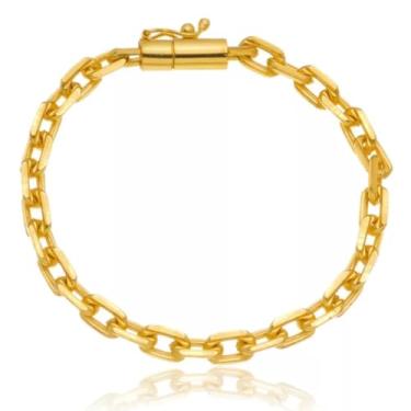 Imagem de Pulseira Masculina De Moeda Antiga Com Acabamento Especial 24k - 6mm