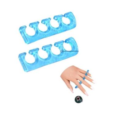 Imagem de Separador De Dedos De Silicone Macio Em 5 Cores, 2 Peças, 2.6x9.2cm, F