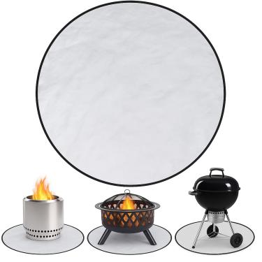 Imagem de Venmark Tapete de fogueira de 91 cm – churrasqueira, fogão solo e tapete à prova de fogo para ambientes externos, deck, pátio e acampamento - almofada redonda para fogueira e protetor de piso