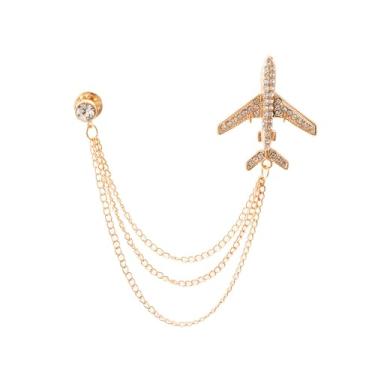 Imagem de Broche de aeronave vintage, broche de transporte, tachas de terno, brincos de camisa para mulheres para homens, joias delicadas de Natal, casamento, aniversário, férias, acessórios de roupas unissex