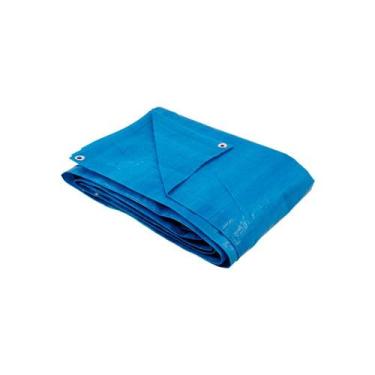 Imagem de Lona Carreteiro Azul 100 micras 4x3 70g/m2 com Ilhoses - Ajax
