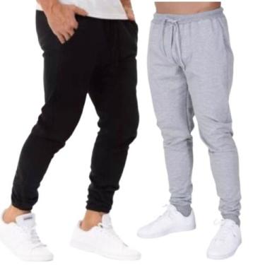 Imagem de KIT 2 Calça Jogger Moletom Flanelado WLS Modas Roupa Para Inverno Moda
