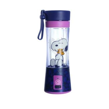 Imagem de Garrafa Mixer Liquidificador Snoopy Bloom Roxo 300ml Zona Criativa -10