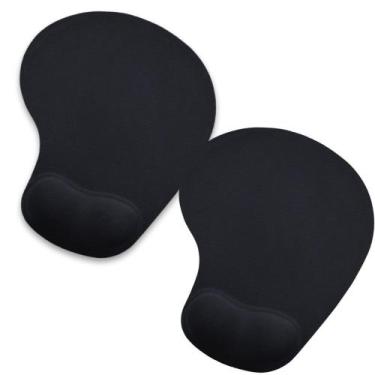 Imagem de Kit 2x Mouse Pad Ergonômico com Apoio de Punho Topget Preto
