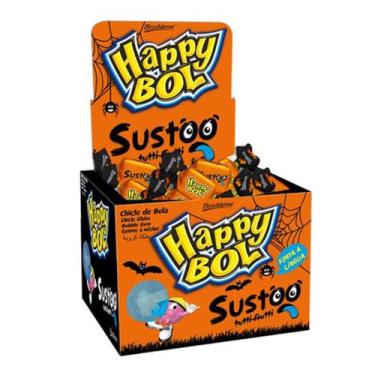 Imagem de Chiclete Happy Bol Susto Pinta Língua - 140g - Florestal