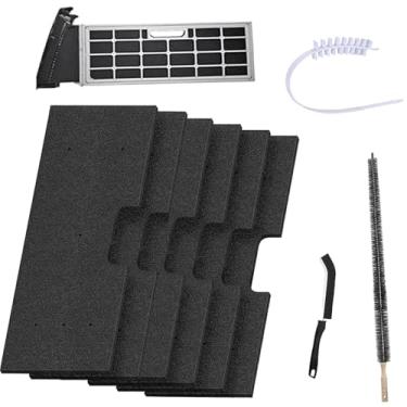 Imagem de Kit de limpeza combo de lavadora e secadora GE - WH01X35719 Substituição de filtro de fiapos e escova de ventilação para secadora - Filtro de esponja reutilizável e lavável compatível com modelos