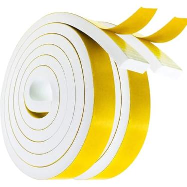 Imagem de Fita de vedação de espuma autoadesiva forte, fita de vedação de espuma para portas e janelas, tiras de isolamento à prova de intempéries à prova de som, tira de vedação AC, anticolisão, antiinsetos (3