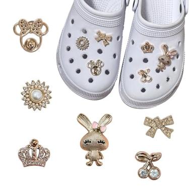Imagem de Kit 6 Pins Bottons Pingentes para Babuches e Calçados Luxo Metalizados (Delicado 3)