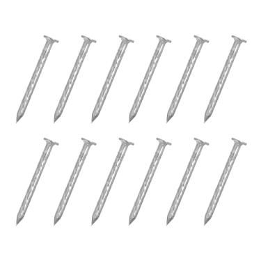 Imagem de 25 peças de pregos de cerca, 2,5 cm de aço inoxidável 304 pinos de haste em espiral para conserto de piso de casa, madeira, prata