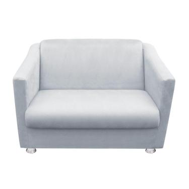 Imagem de Namoradeira Tilla Decorativa 2 Lugares Suede Cinza