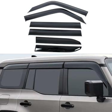 Imagem de CTH Para Toyota Land Cruiser LC250 2024 2025 janela lateral exterior defletores de vento sol chuva protetor de ventilação sombra janela viseiras acessórios de carro 4 peças