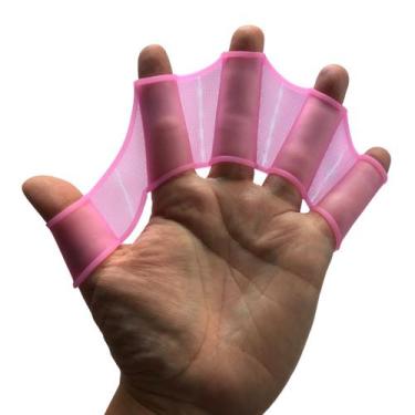 Imagem de Nadadeira Palmar De Mão 5sports Silicone Hidrodinâmica, Rosa, M