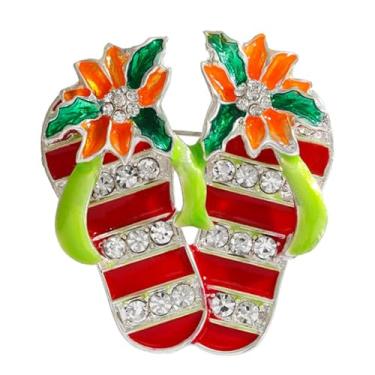 Imagem de Broche de Natal para mulheres, strass de cristal esmaltado, árvore de doces, alfinete de lapela, broches de Natal, acessórios de meia bijuteria de Natal para férias de Natal, Large, Tecido, Sem Pedra