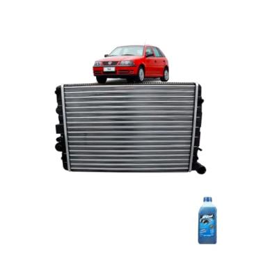 Imagem de Kit Radiador VW Gol AP 95 8/16 V Com Ar + Aditivo Radiador Visconde RV Cool Azul