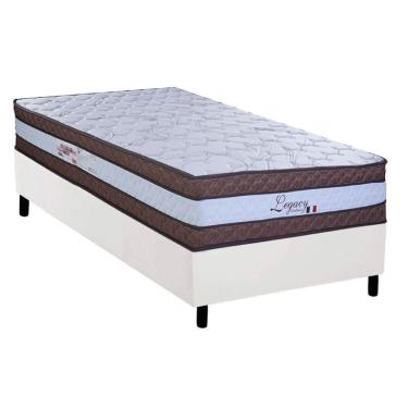 Imagem de Conjunto Box Solteiro: Colchão Molas Paropas Ensacadas Legacy White + Base Crc Corano White (88x188)