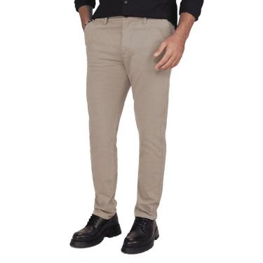 Imagem de Calça Sarja Masculina Lado Avesso Rodrigo Bege - LH17110-Masculino