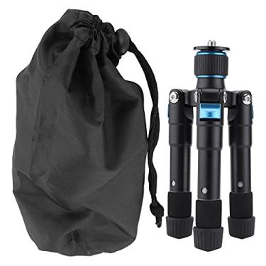 Imagem de Mini tripé de liga de alumínio Vomeko, tripé de mesa portátil de 5 seções com 3 ângulos, altura máxima de 420 mm para smartphone, câmera, transmissão ao vivo