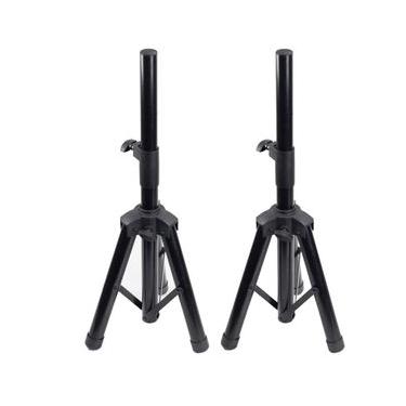 Imagem de Kit 2 Pedestais Suporte Tripé Polyvox P/caixa De Som C/trava