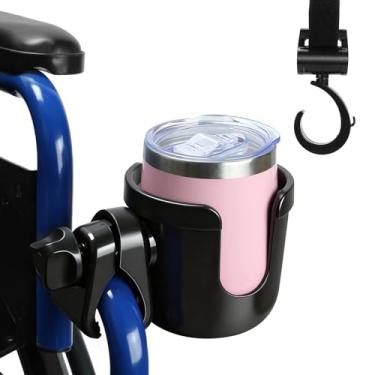 Imagem de ZHCHG Suporte de copo para cadeira de rodas, suporte de copo de rodas, suporte de bebida para andador, scooter e carrinho de bebê