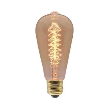 Imagem de Lâmpada Vintage Edison E27 40W 220V 110V Lâmpada Incandescente De Fila