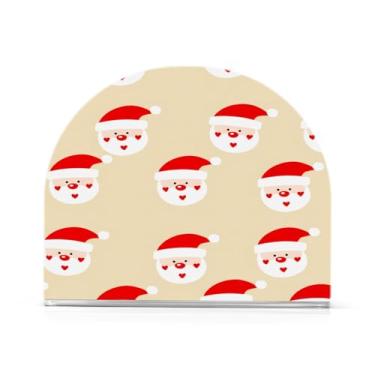 Imagem de JUZIHAI Porta-guardanapos de Natal fofo de Papai Noel para mesa, dispensador de guardanapo de acrílico, suporte de lenços independente de mesa para cozinha, jantar, bar, festa, decoração de casa