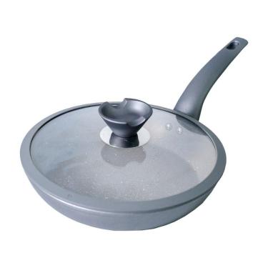 Imagem de Wok Antiaderente A Indução Revestida Em Granito Com Tampa ø30cm Tpc