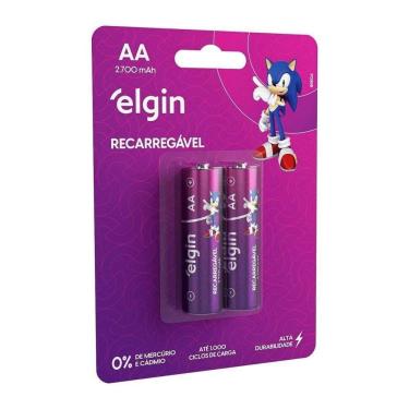 Imagem de Pilha Recarregável Elgin Aa 2700mah Blister Com2