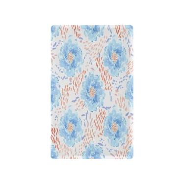 Imagem de Wassud Placa de cobertura para interruptor de luz, capas de tomada decorativas, flores aquarela, placa de parede para tomadas elétricas em branco 11 x 6 cm