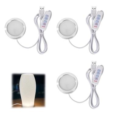 Imagem de 3un Kit Lâmpadas LED 001, 3 Cores Ajustáveis e Dimerizáveis Alimentadas Por USB 5V para Bambu Lab H2D/X1/P1P/A1 Mini Makerworld Anycubic Makeronline Impressoras 3D Acessórios Projetos DIY