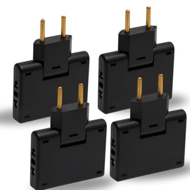 Imagem de Kit com 3 Adaptadores de Tomada Articulado 3 Saídas – Triplo Dobravel 10A Bivolt, Plug Universal 3 Pinos – Benjamin Articulável para Parede, Escritório e Viagens. (3)