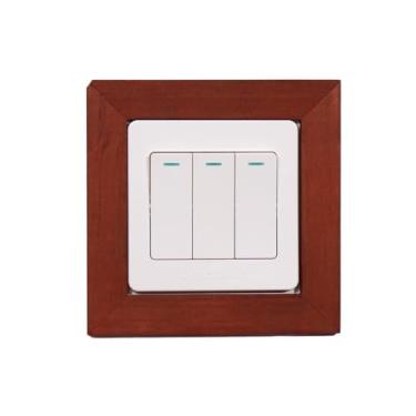 Imagem de Capas de tomada de madeira pintáveis, placas de parede de grandes dimensões, placas decorativas rústicas para renovação de casa de fazenda, placas de interruptor e capas de tomada para interiores