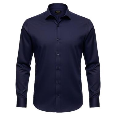 Imagem de Camisa Individual Mc Slim Azul Marinho-Masculino